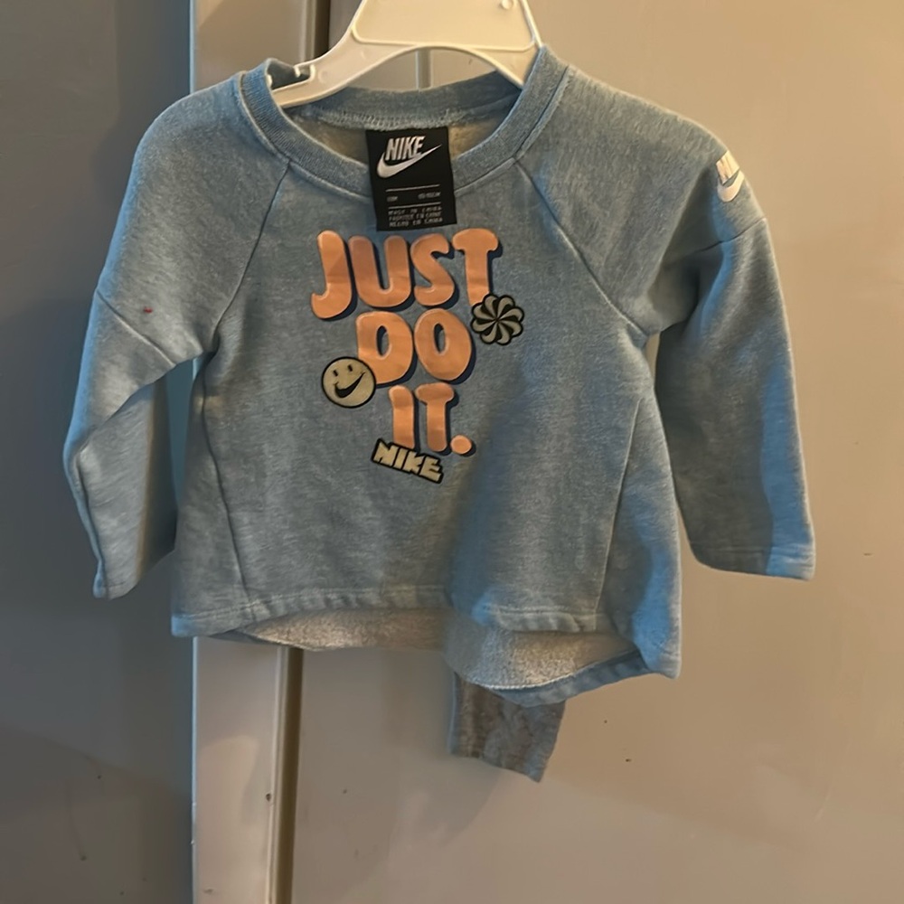 Nike Baby Blue and Gray Outfit